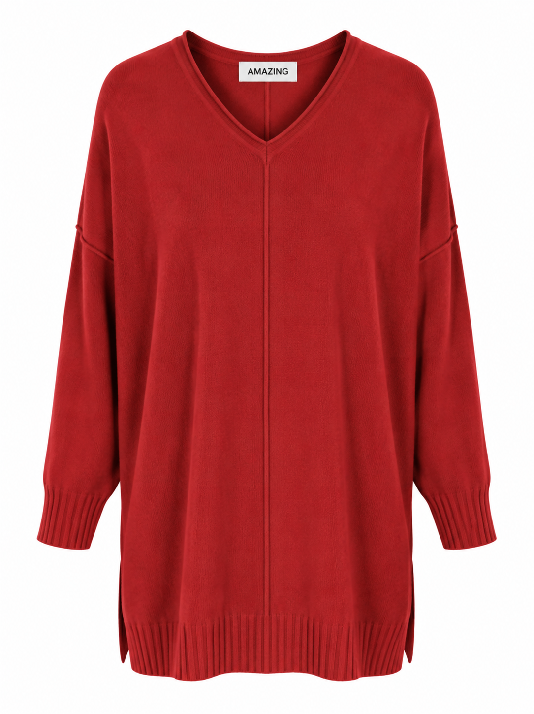 CASSI X ROUND NECK FRONT SEAM KNIT