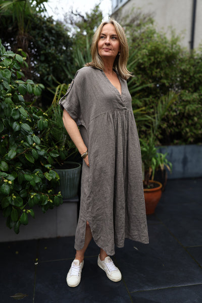 CAMILE CROSS NECK DRESS – Amazing Woman