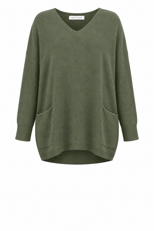 CARYF X ROUND NECK OVERSIZED JUMPER
