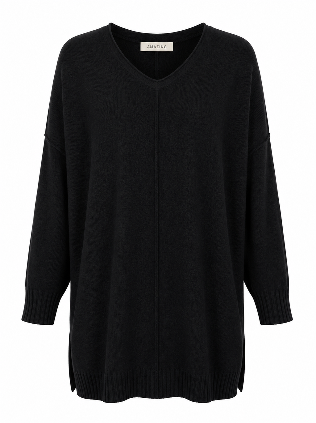 CASSI X ROUND NECK FRONT SEAM KNIT