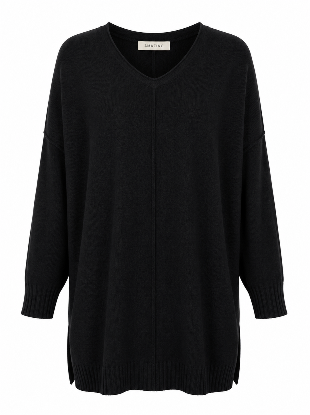 CASSI X ROUND NECK FRONT SEAM KNIT