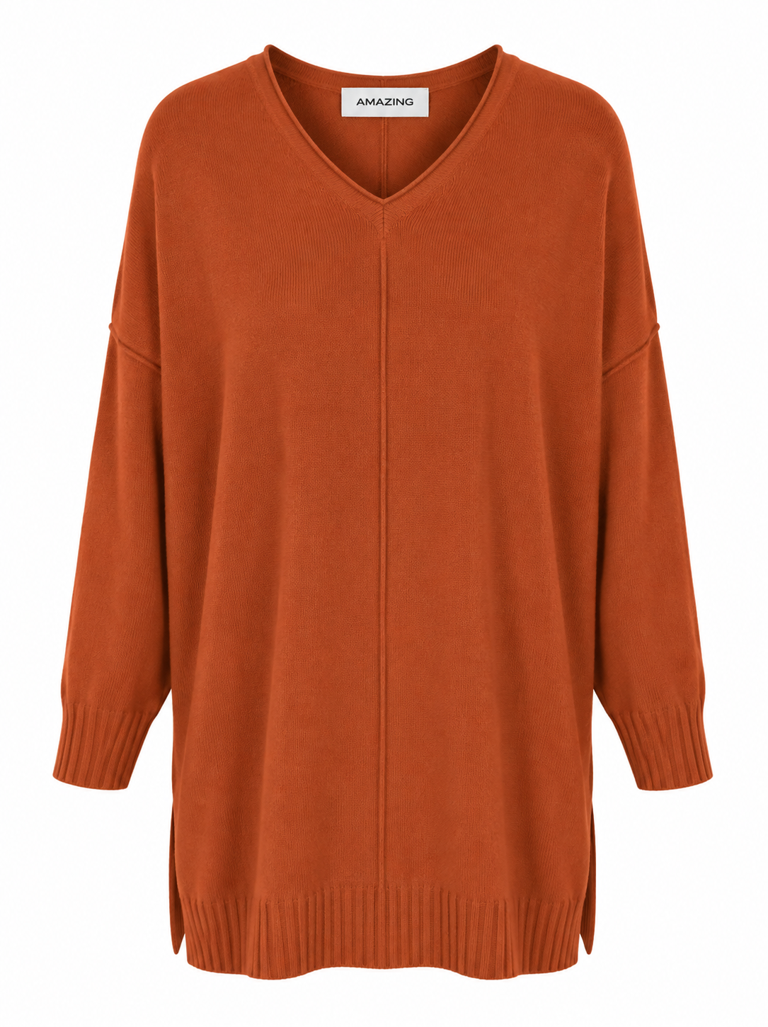 CASSI X ROUND NECK FRONT SEAM KNIT