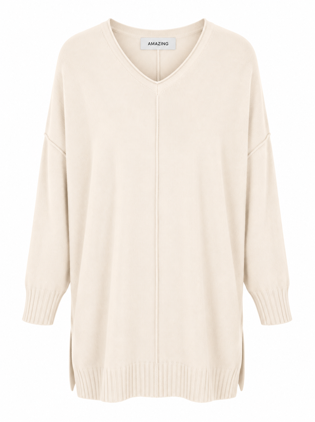 CASSI X ROUND NECK FRONT SEAM KNIT