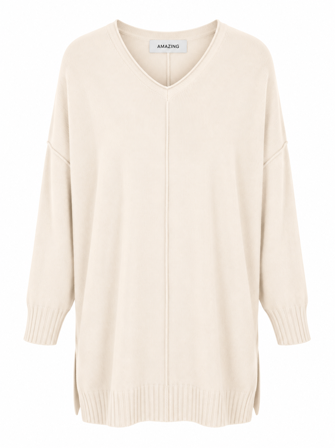 CASSI X ROUND NECK FRONT SEAM KNIT