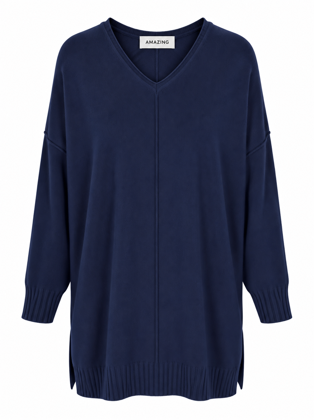 CASSI X ROUND NECK FRONT SEAM KNIT