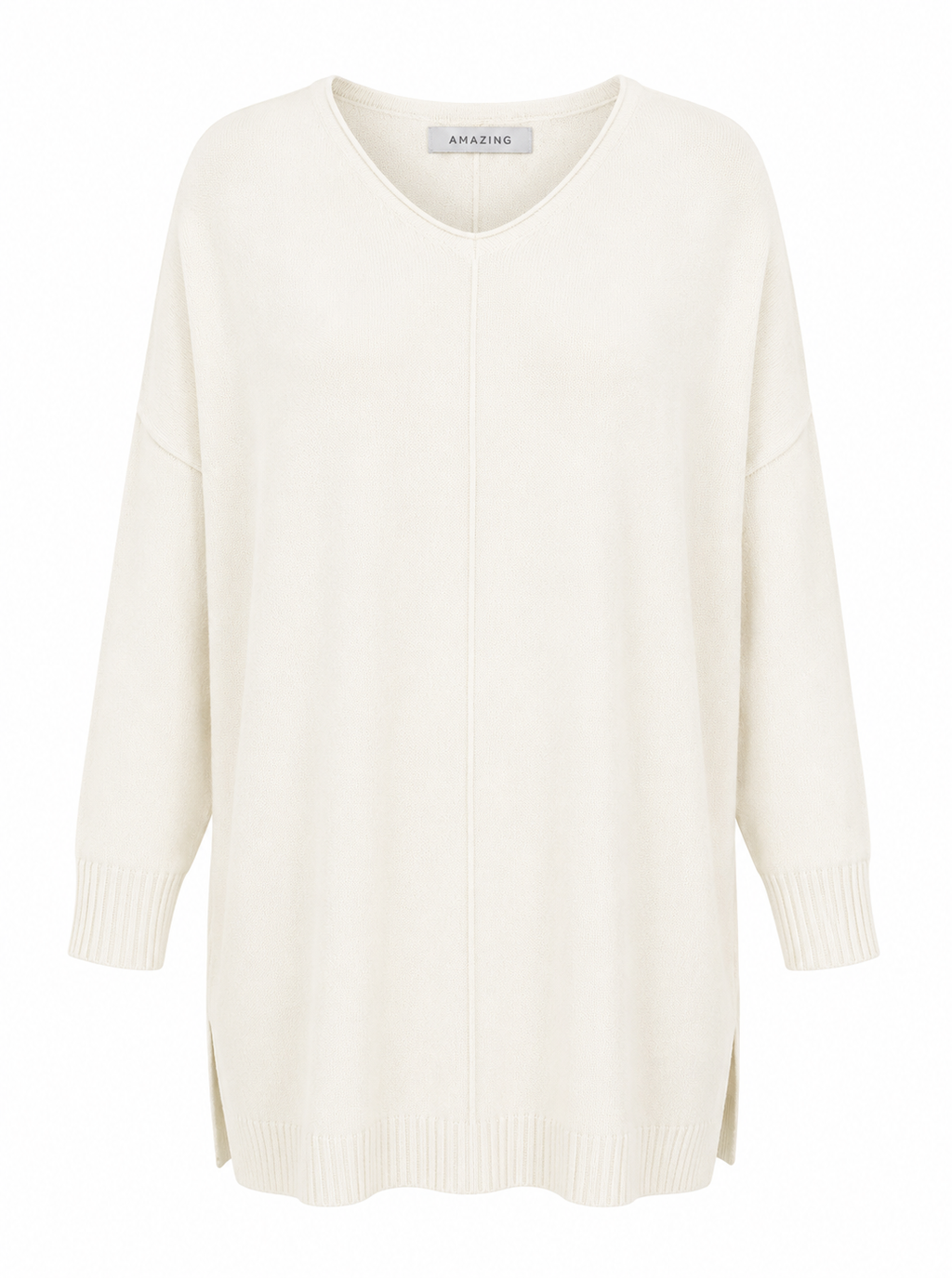 CASSI X ROUND NECK FRONT SEAM KNIT