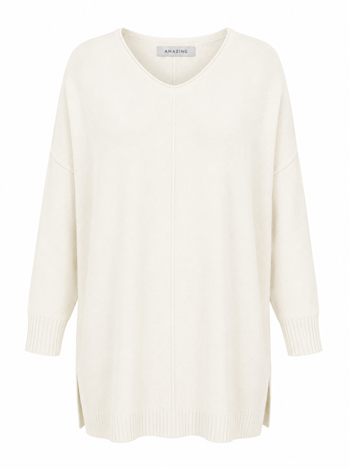 CASSI X ROUND NECK FRONT SEAM KNIT