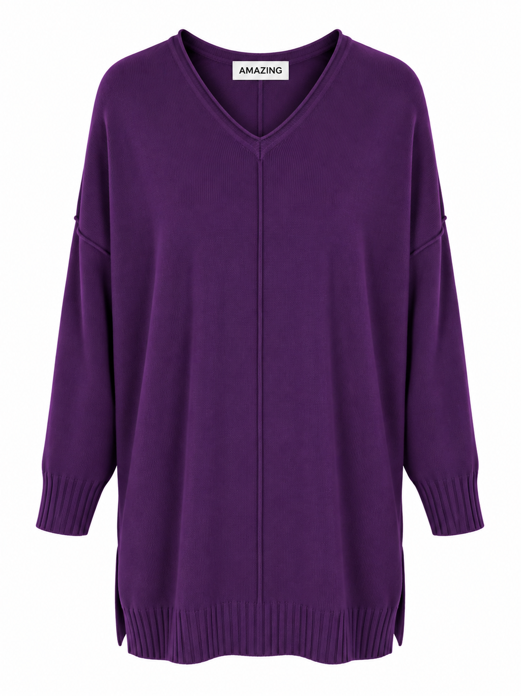 CASSI X ROUND NECK FRONT SEAM KNIT