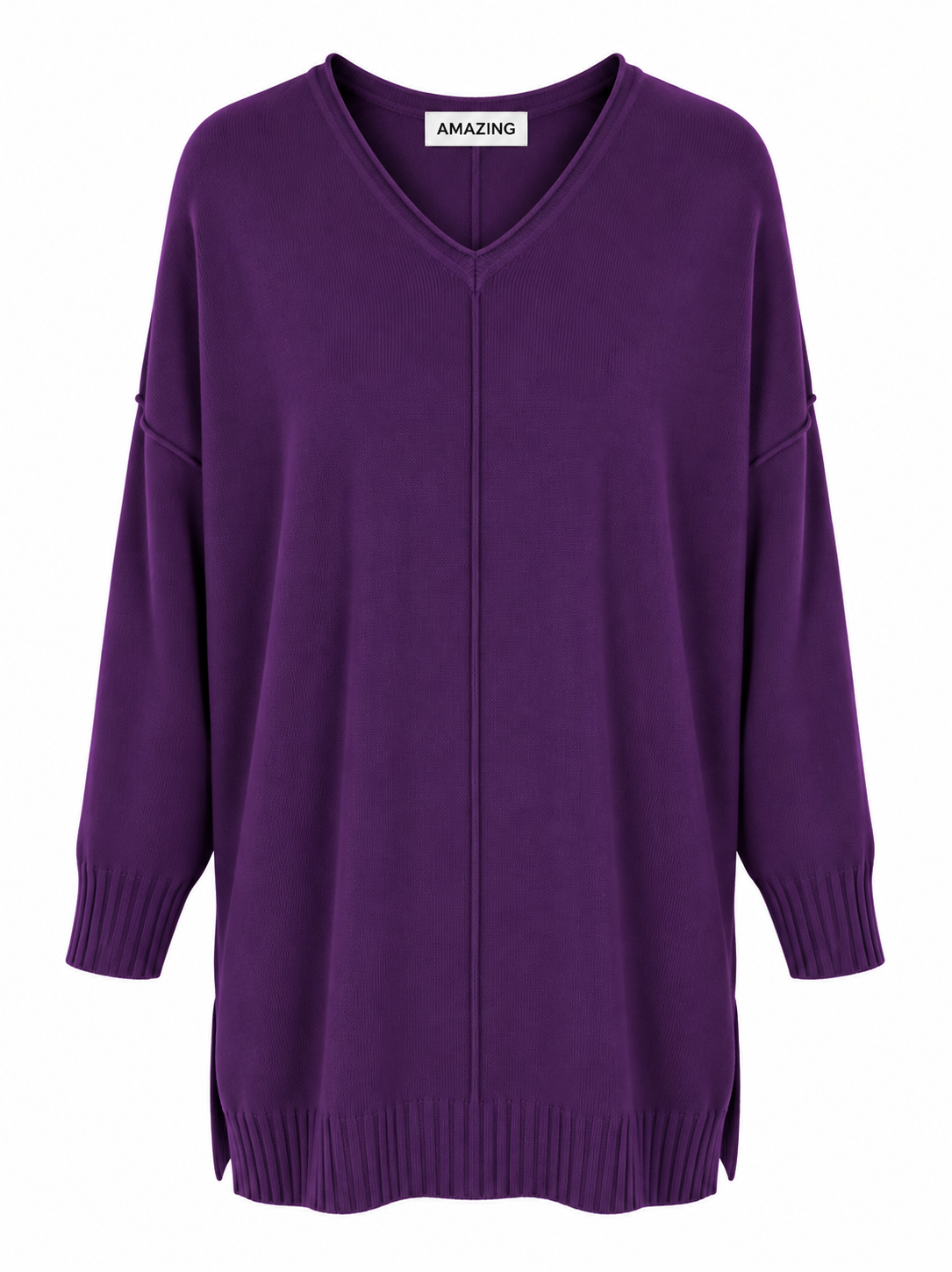 CASSI X ROUND NECK FRONT SEAM KNIT