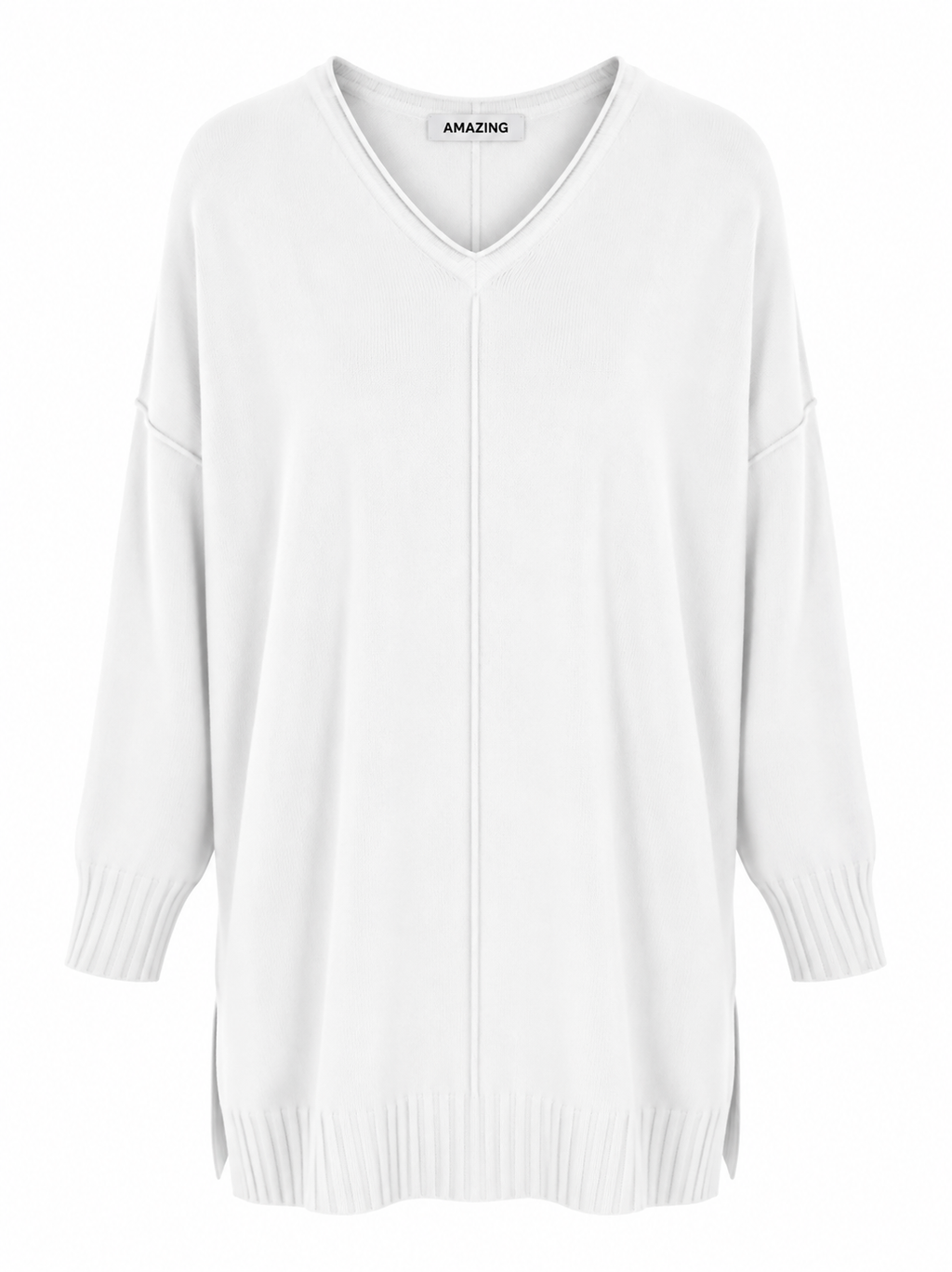 CASSI X ROUND NECK FRONT SEAM KNIT