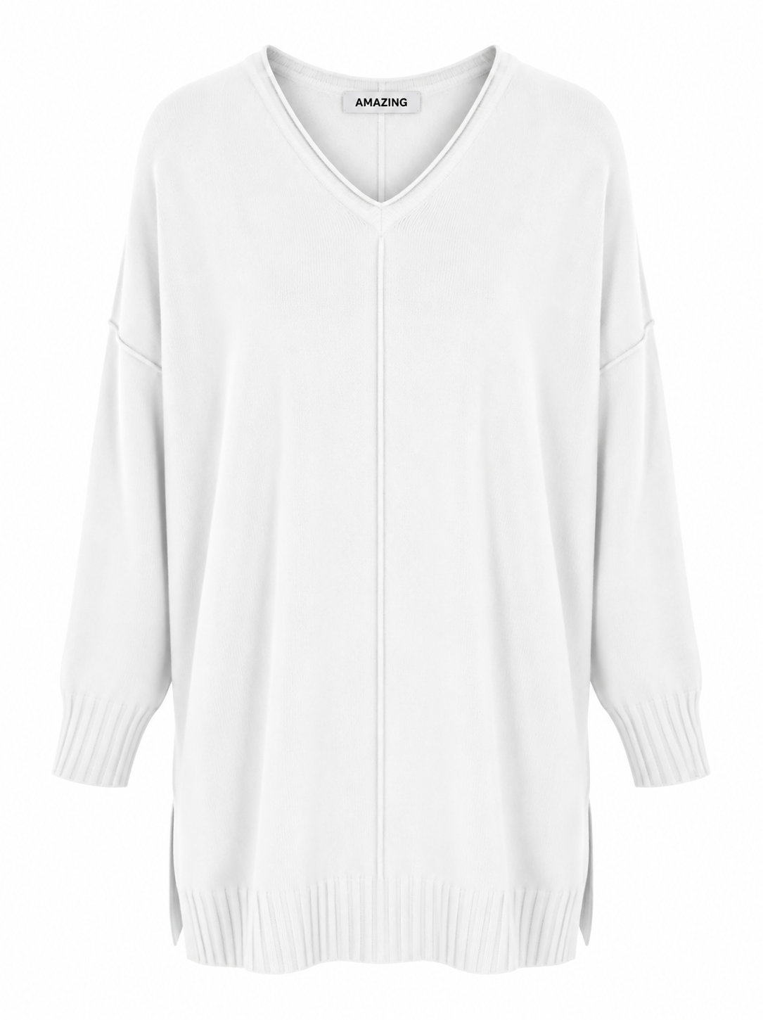 CASSI X ROUND NECK FRONT SEAM KNIT