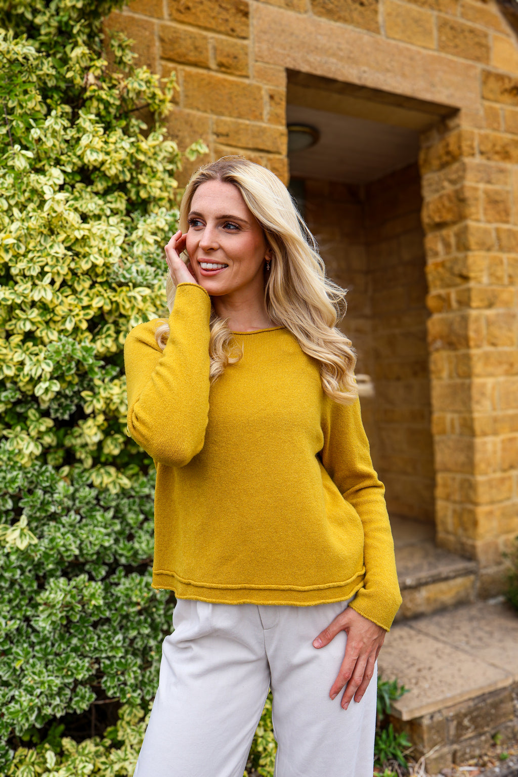 CHLOE ROLLED HEM BOXY KNIT