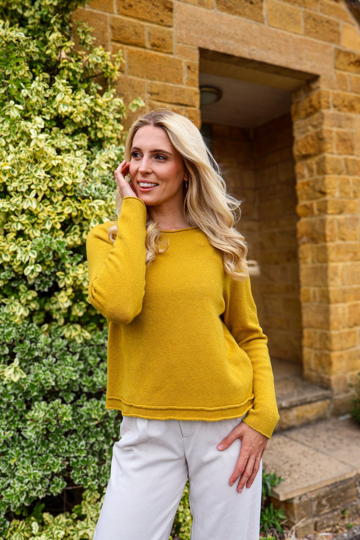 CHLOE ROLLED HEM BOXY KNIT