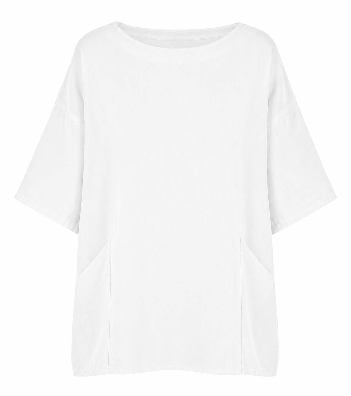 EDIE 2 POCKET LINEN TOP