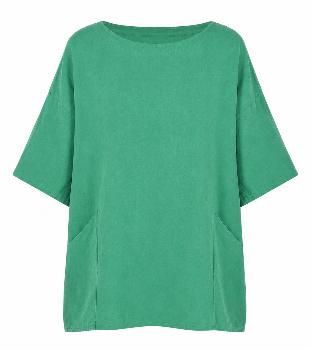 EDIE 2 POCKET LINEN TOP