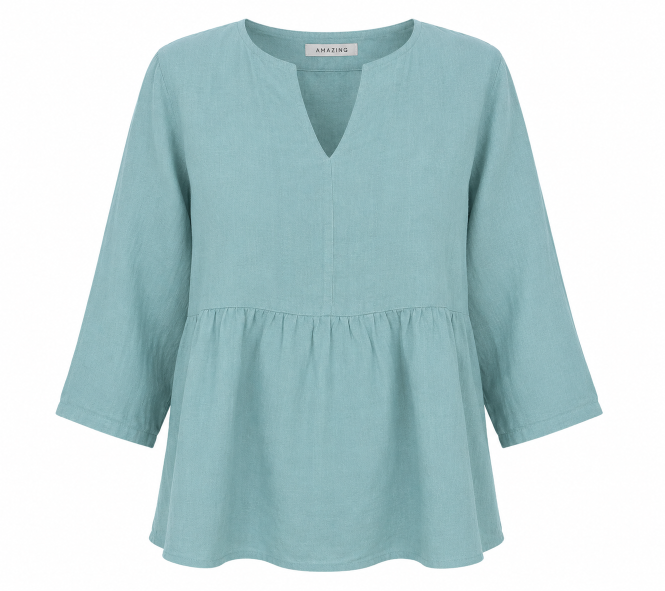 ELODIE LINEN PEPLUM TOP