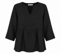ELODIE LINEN PEPLUM TOP