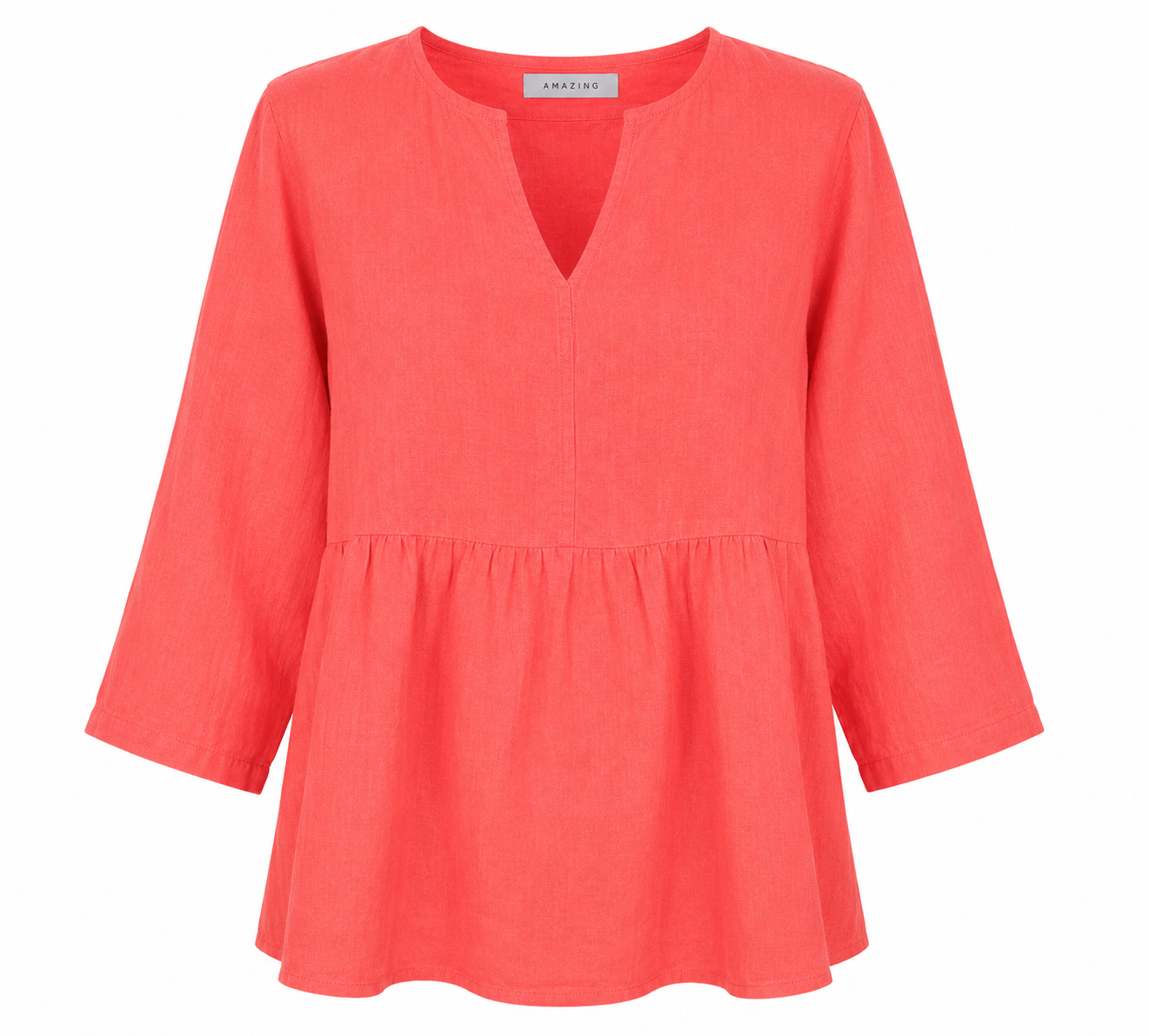ELODIE LINEN PEPLUM TOP