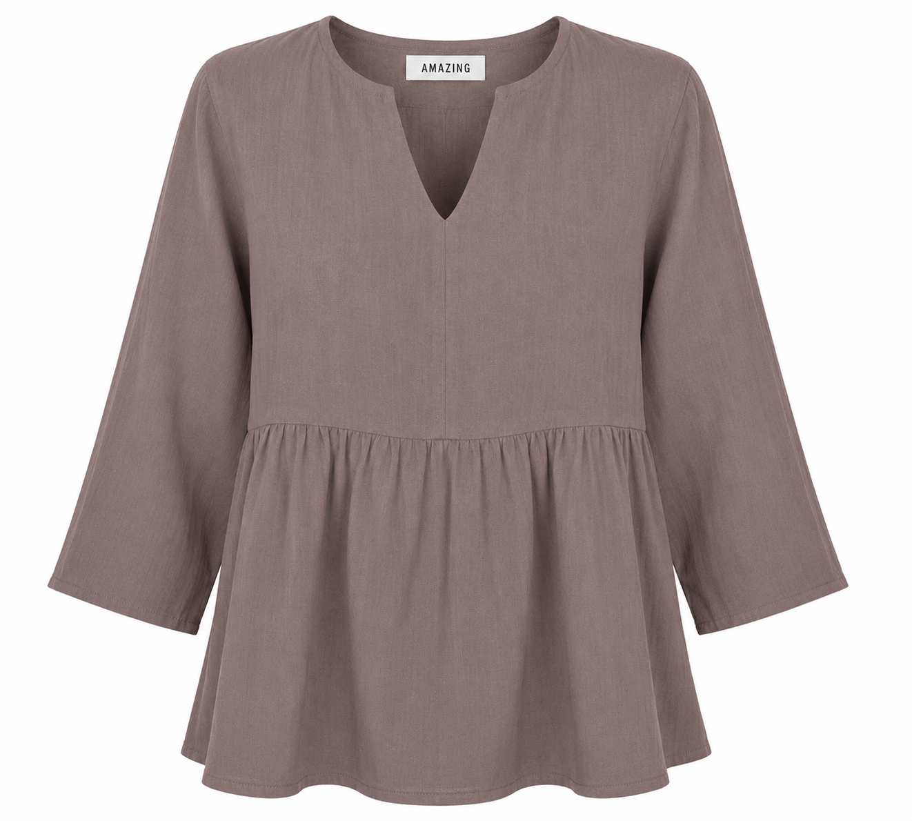 ELODIE LINEN PEPLUM TOP