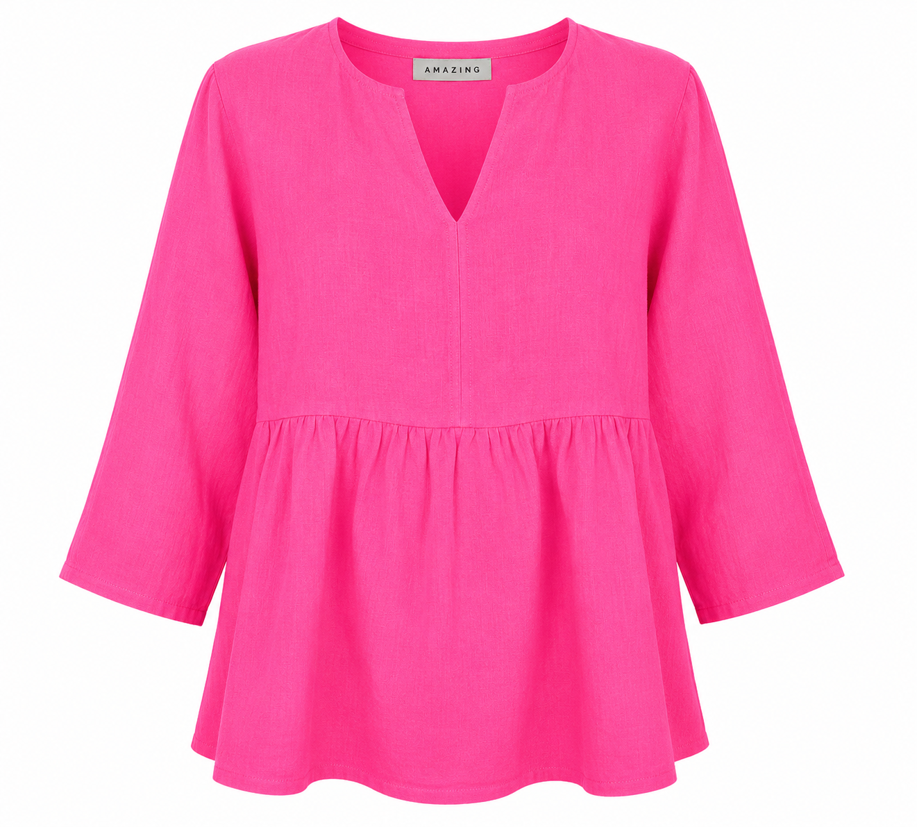 ELODIE LINEN PEPLUM TOP