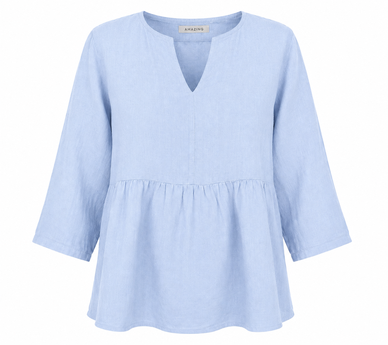 ELODIE LINEN PEPLUM TOP