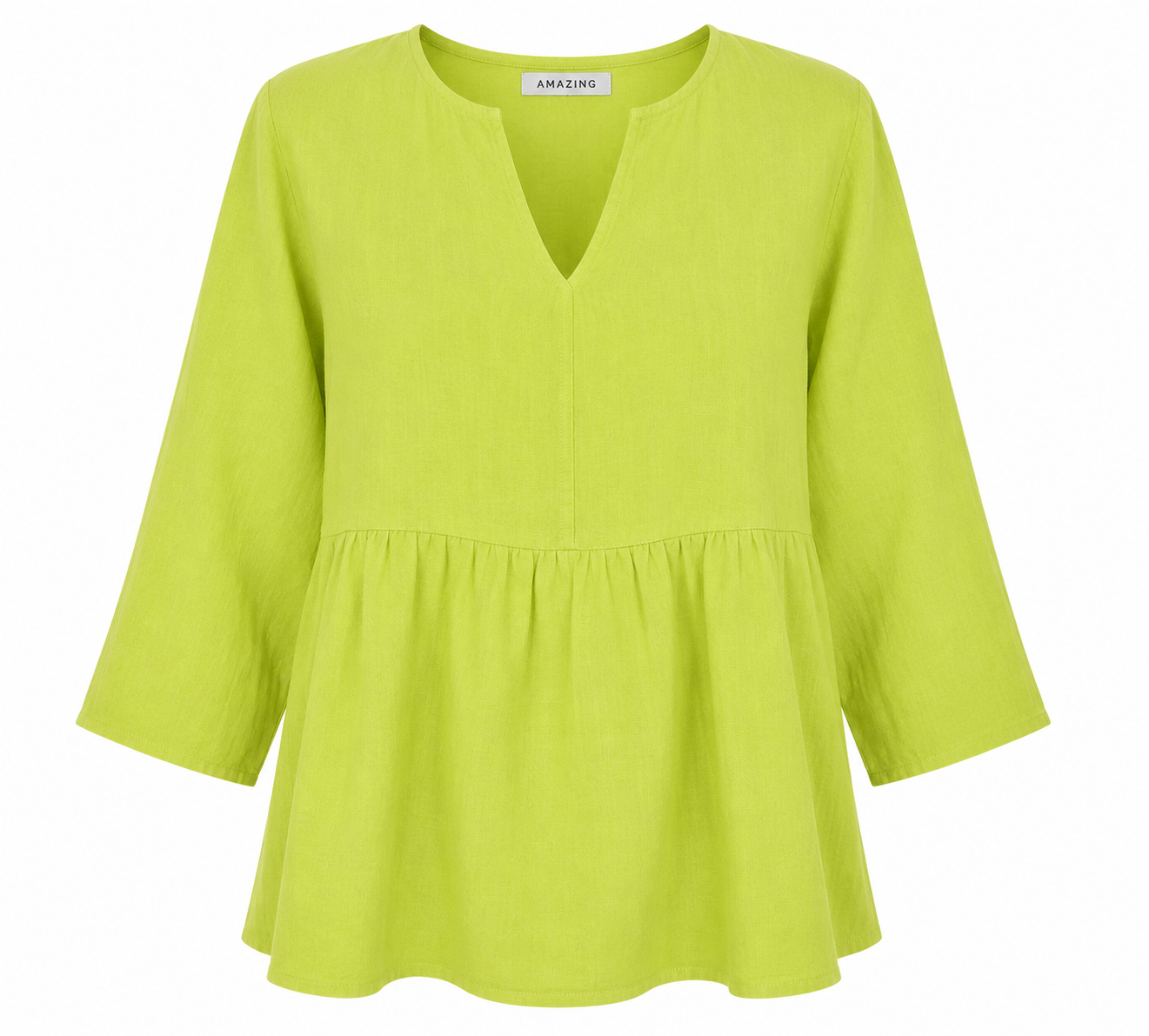 ELODIE LINEN PEPLUM TOP