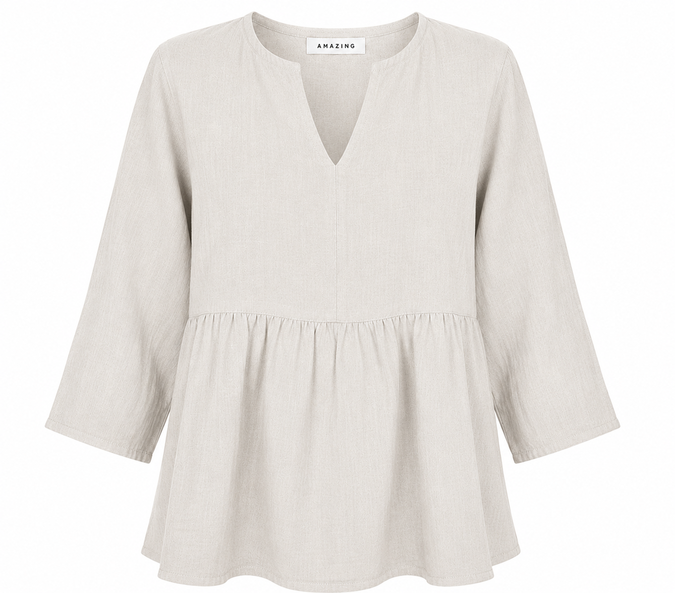 ELODIE LINEN PEPLUM TOP