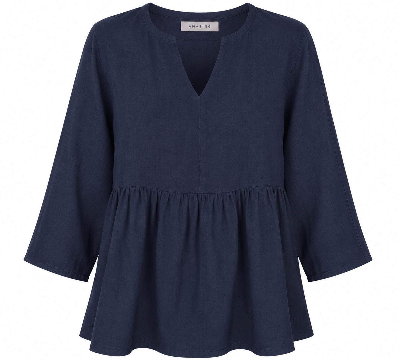 ELODIE LINEN PEPLUM TOP