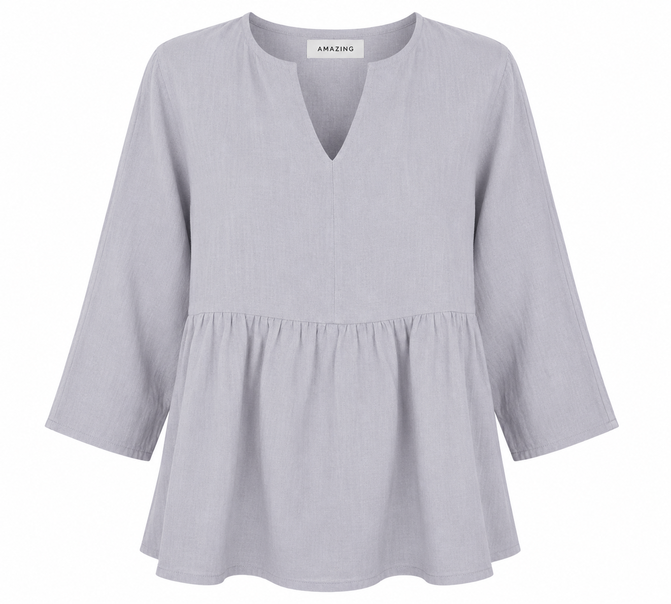 ELODIE LINEN PEPLUM TOP