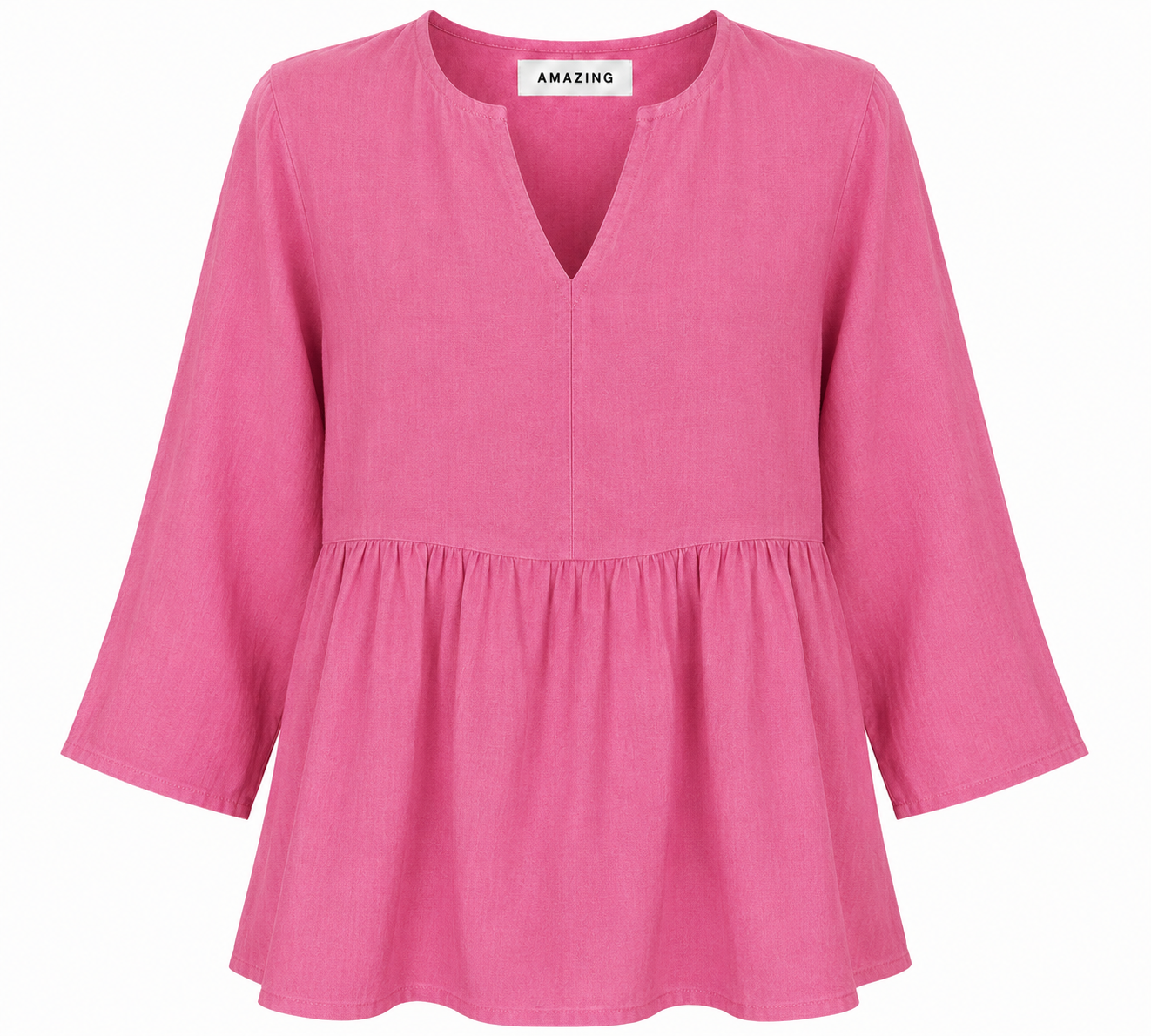 ELODIE LINEN PEPLUM TOP
