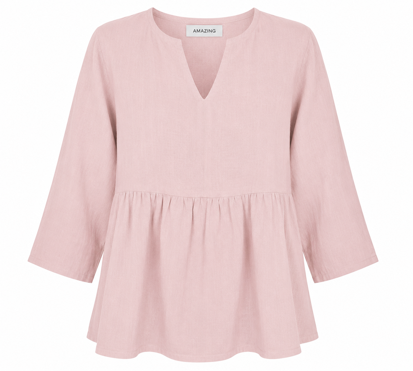 ELODIE LINEN PEPLUM TOP