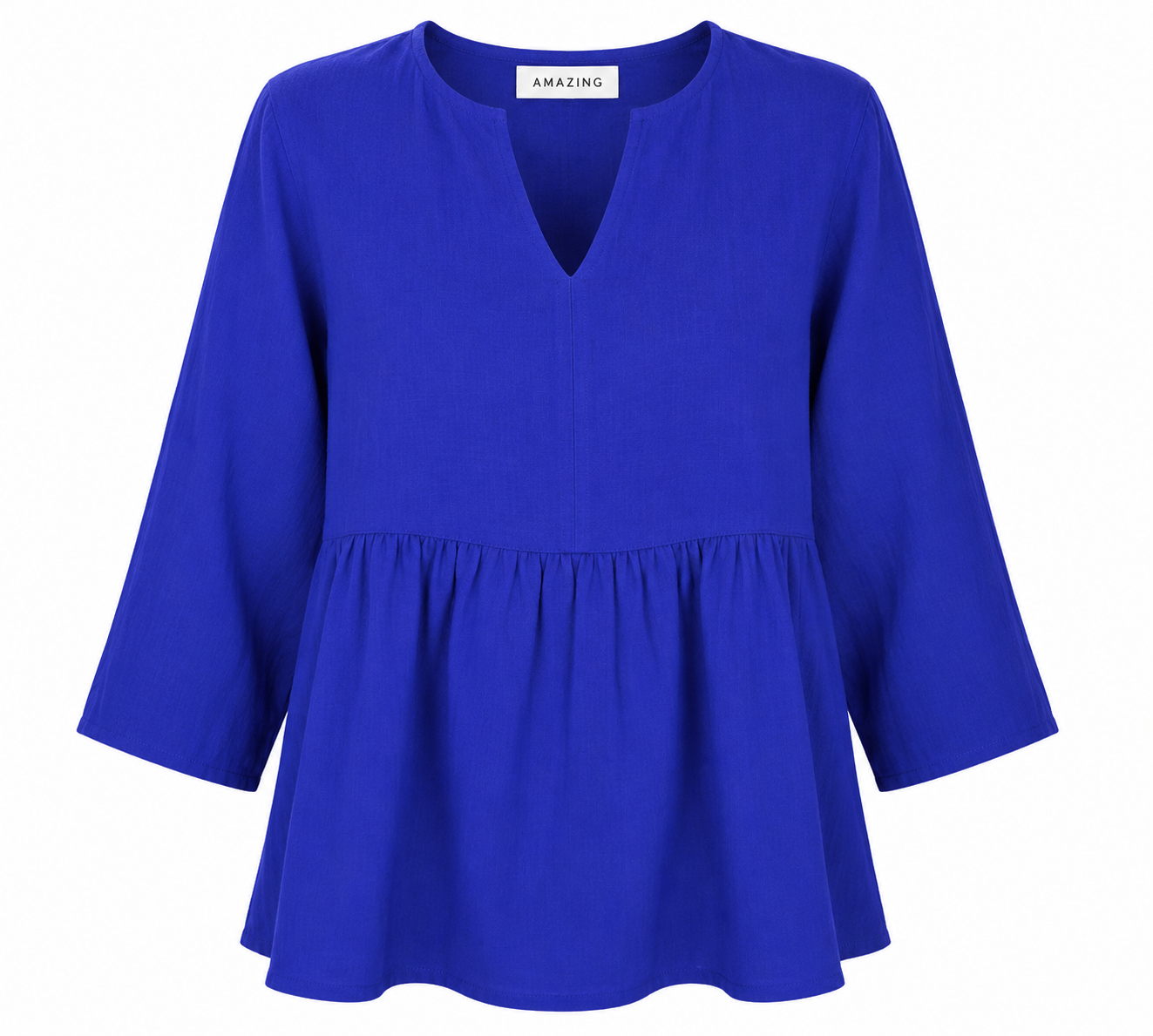 ELODIE LINEN PEPLUM TOP