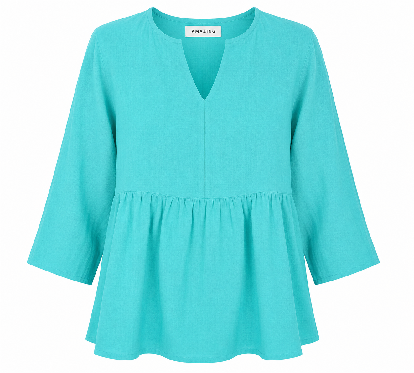 ELODIE LINEN PEPLUM TOP