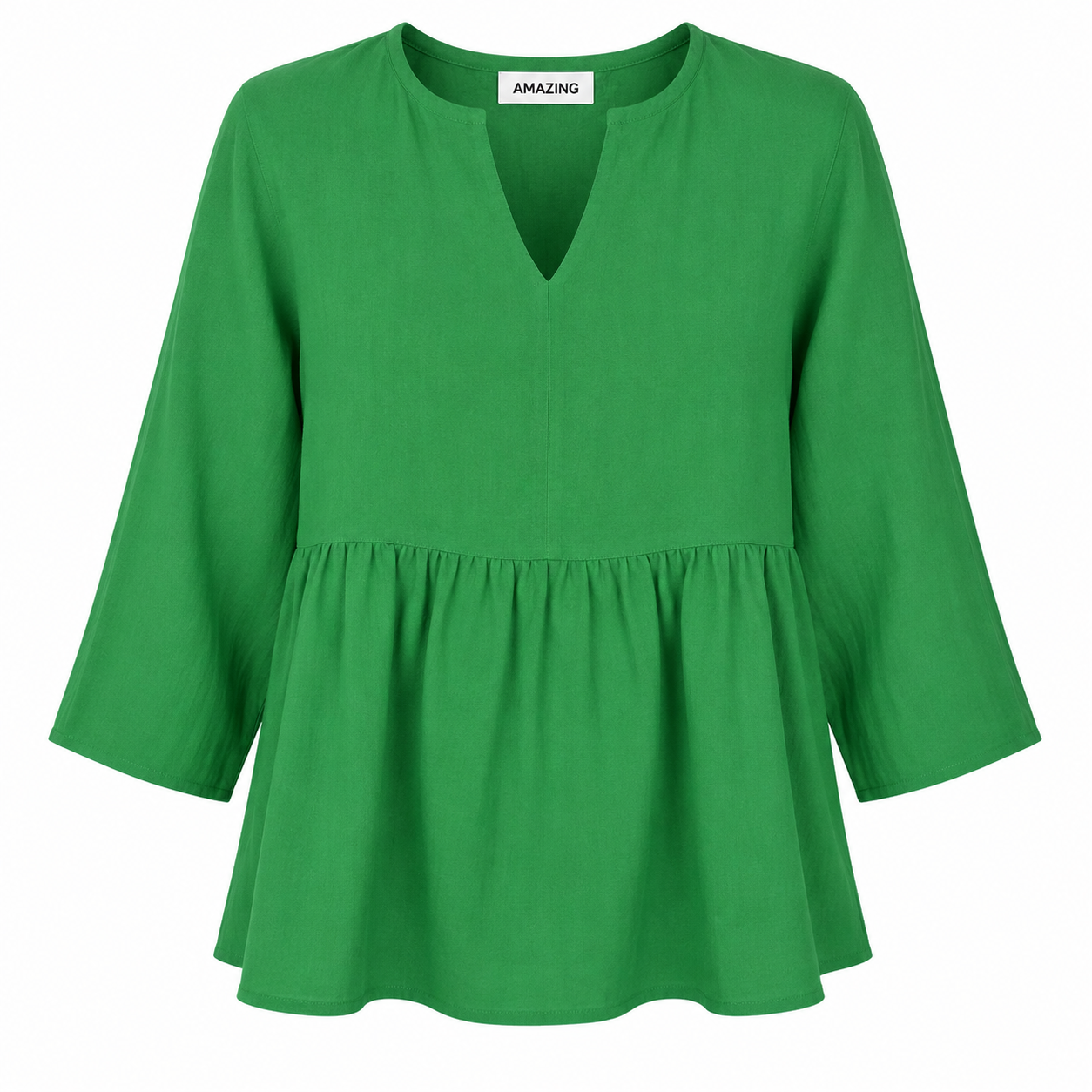 ELODIE LINEN PEPLUM TOP