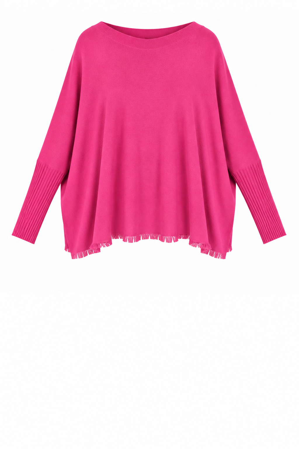 FRINGE ROUND NECK KNIT JUMPER