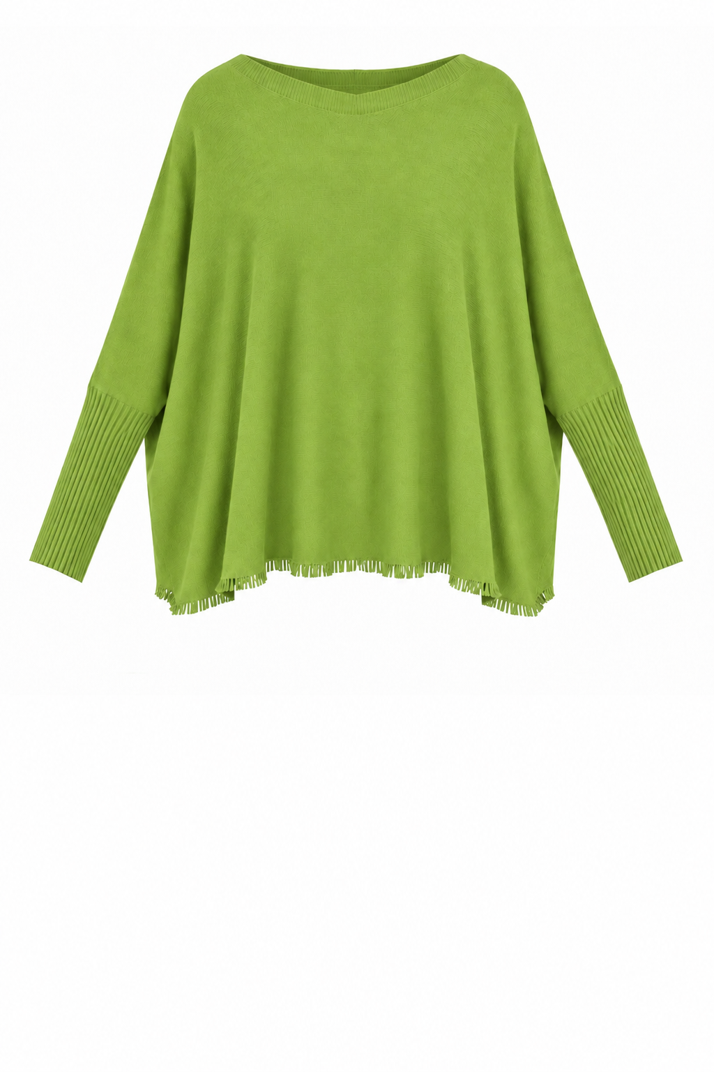 FRINGE ROUND NECK KNIT JUMPER