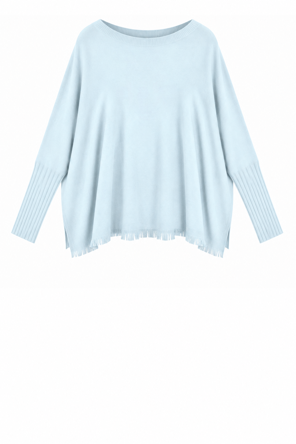 FRINGE ROUND NECK KNIT JUMPER