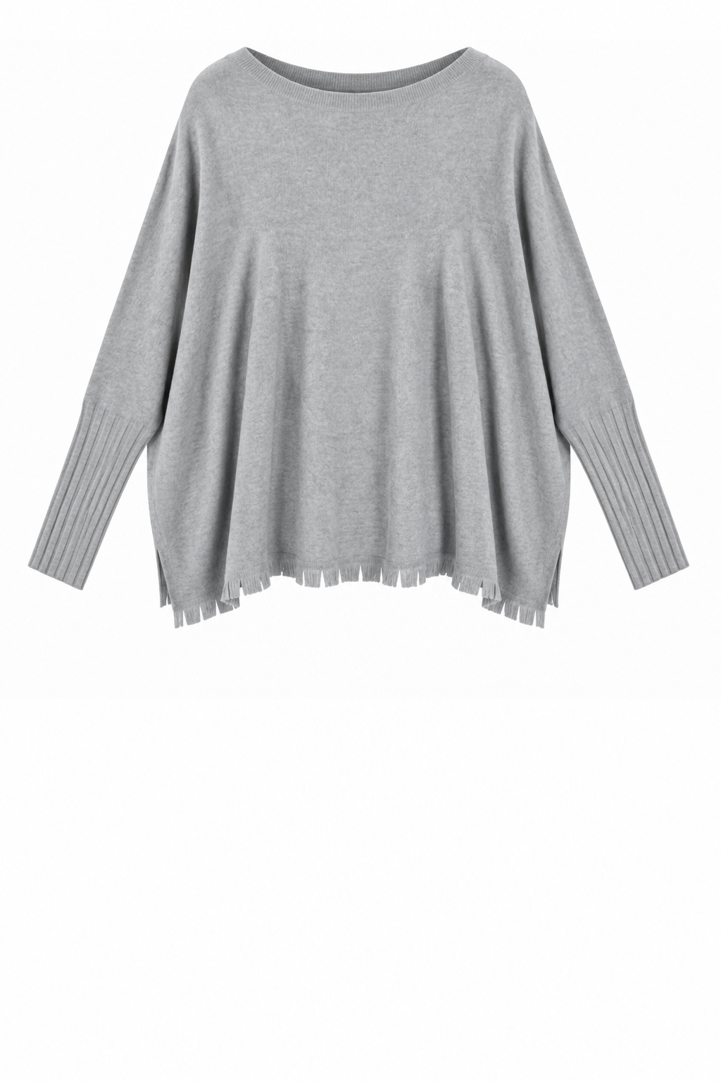 FRINGE ROUND NECK KNIT JUMPER