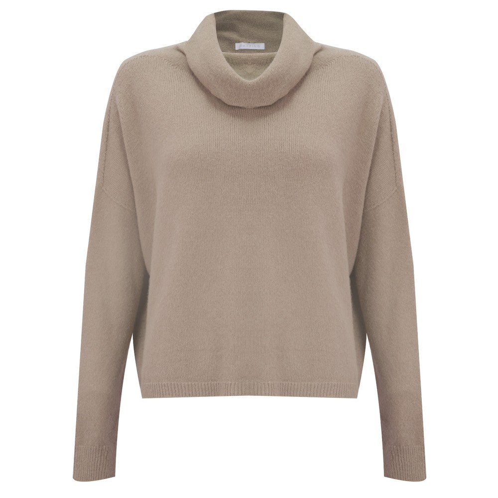 JANNIE SUPERSOFT COWL BOXY KNIT