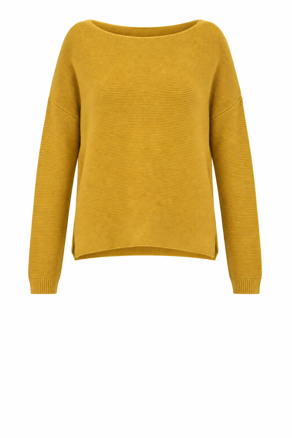 JENNA FINE RIB BOAT NECK KNIT