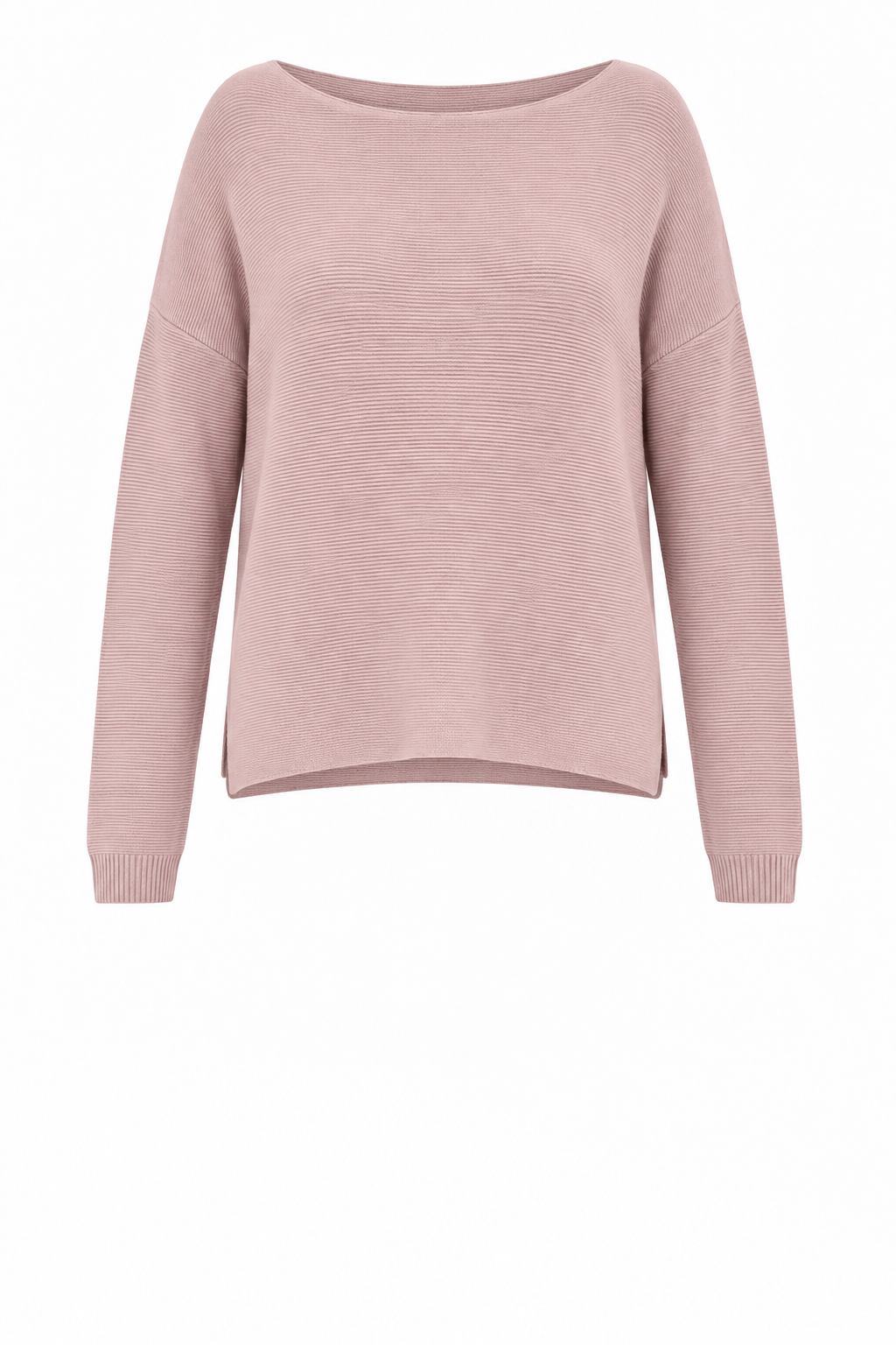 JENNA FINE RIB BOAT NECK KNIT