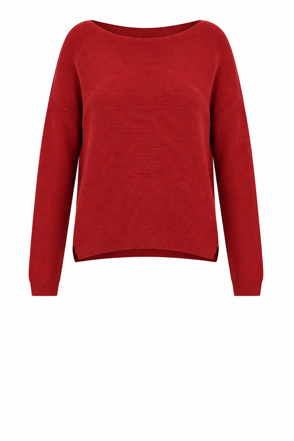 JENNA FINE RIB BOAT NECK KNIT