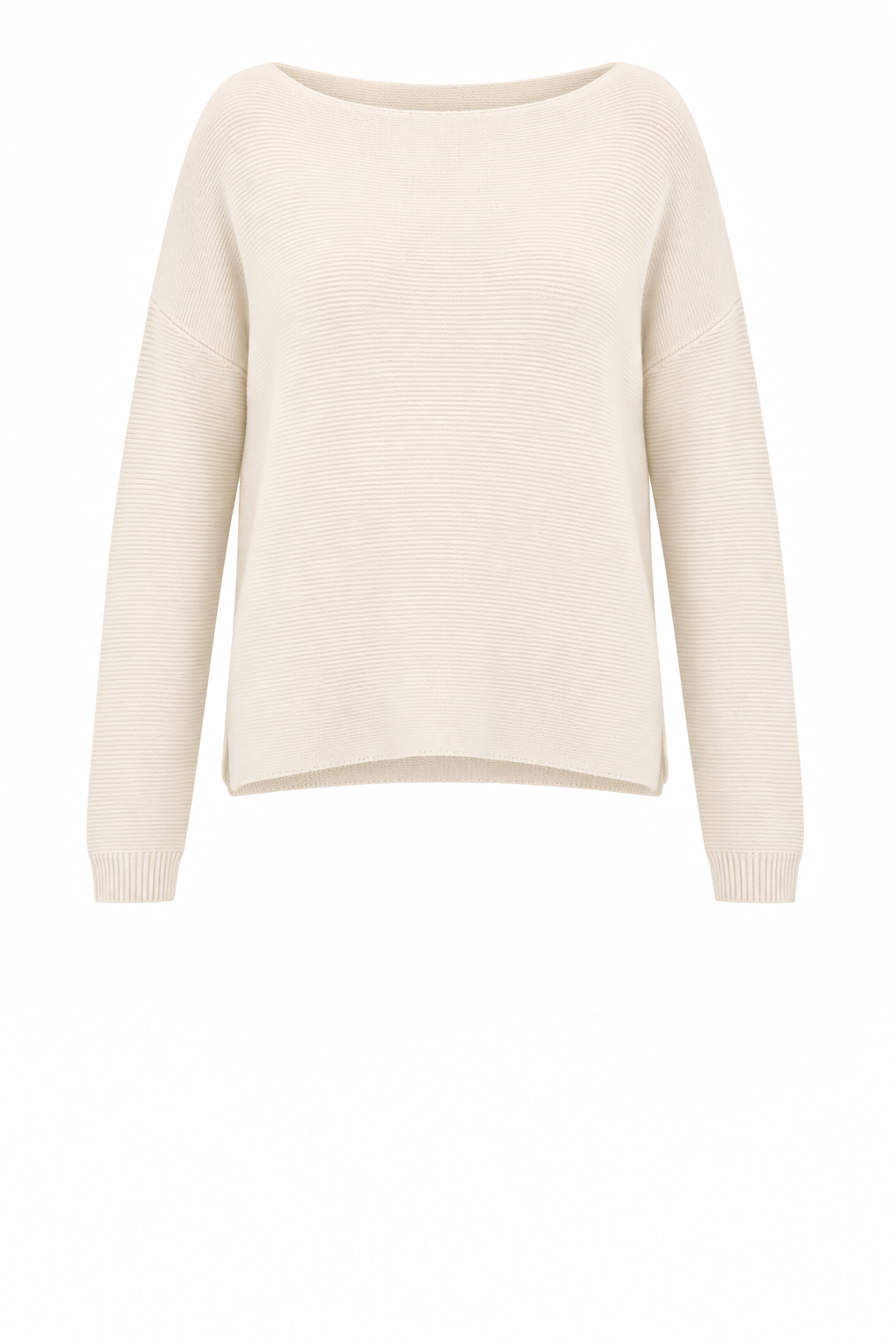 JENNA FINE RIB BOAT NECK KNIT