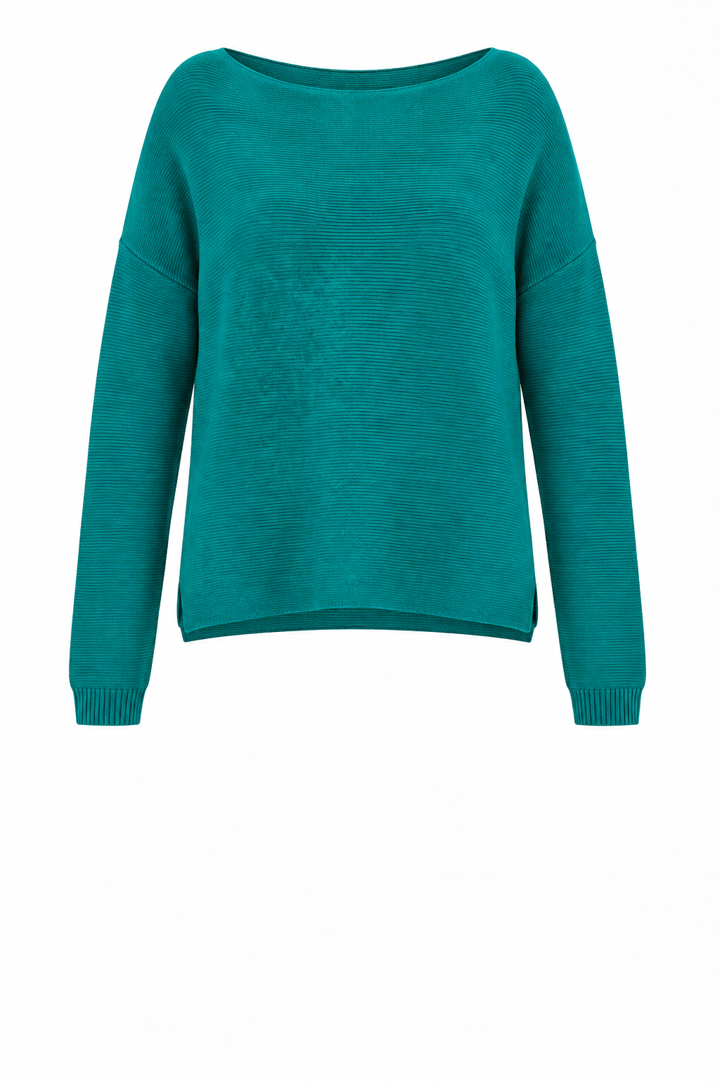 JENNA FINE RIB BOAT NECK KNIT