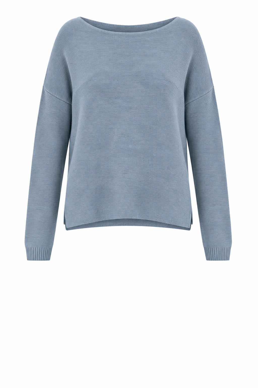 JENNA FINE RIB BOAT NECK KNIT