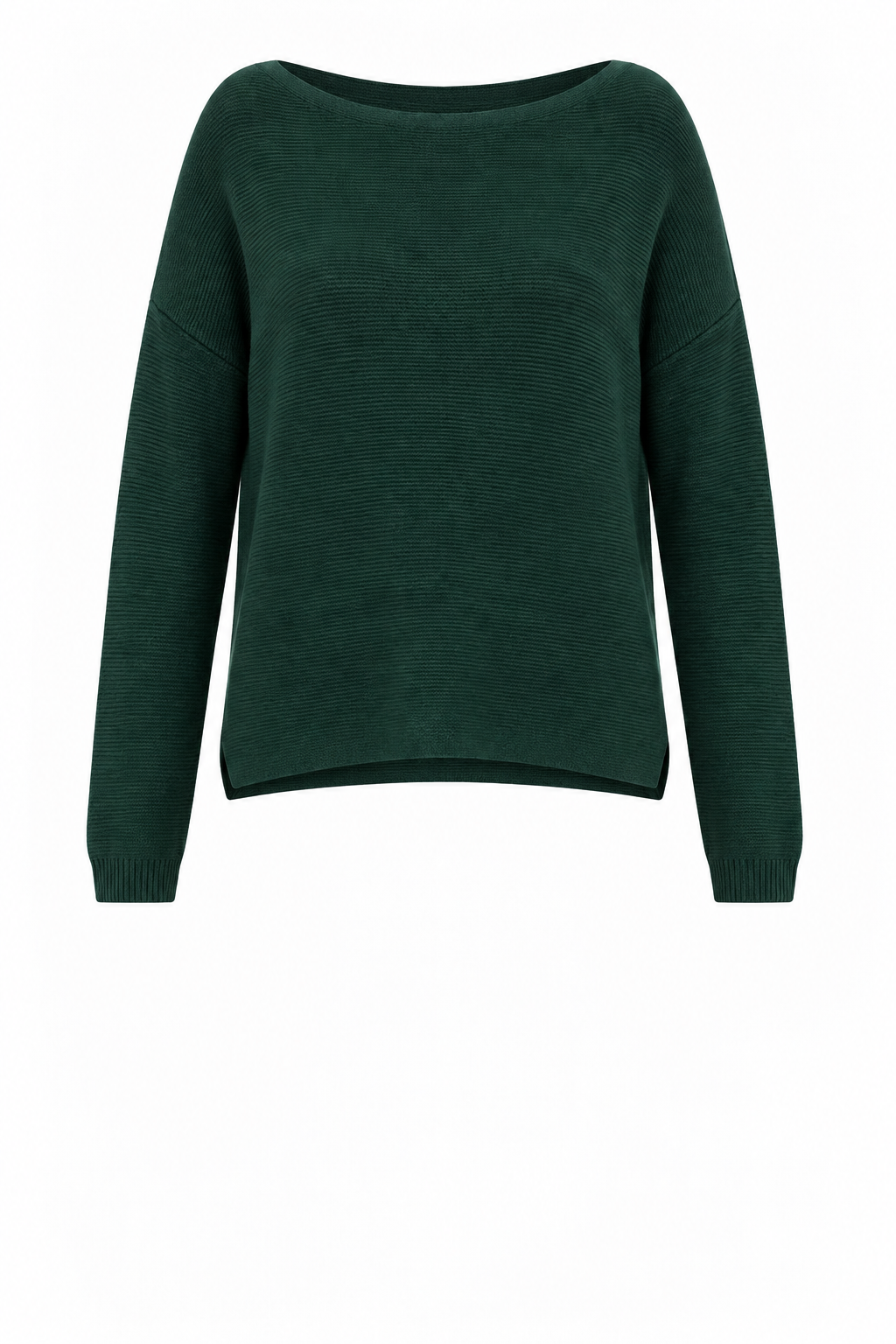 JENNA FINE RIB BOAT NECK KNIT