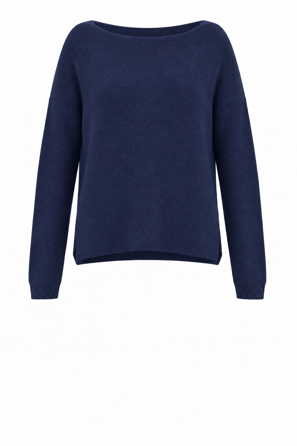 JENNA FINE RIB BOAT NECK KNIT