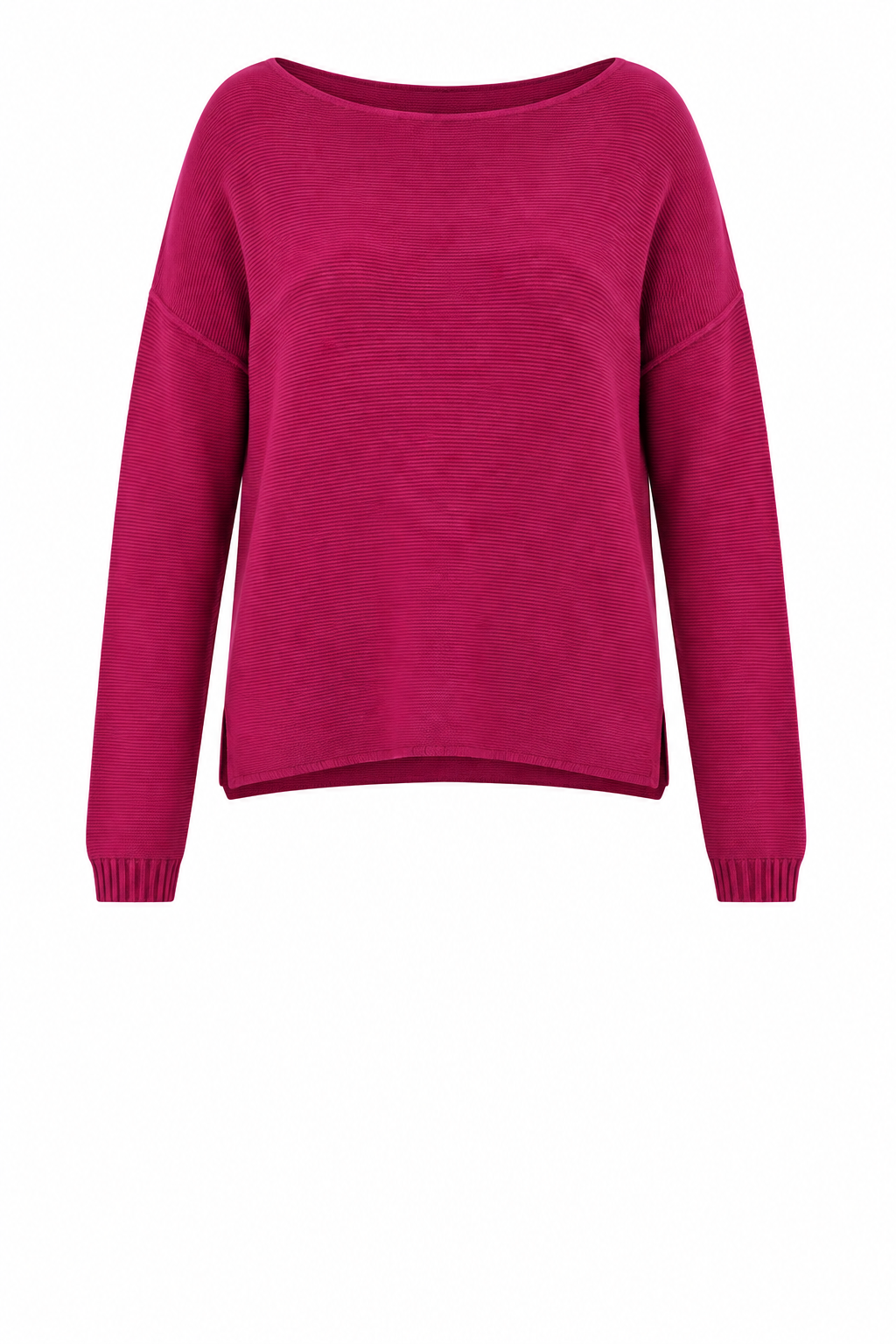 JENNA FINE RIB BOAT NECK KNIT