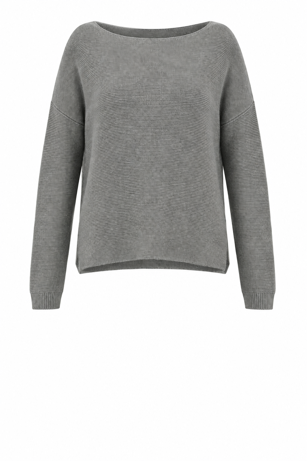 JENNA FINE RIB BOAT NECK KNIT