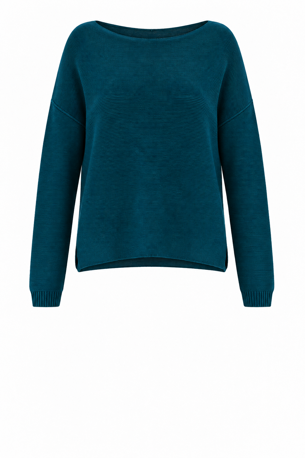 JENNA FINE RIB BOAT NECK KNIT